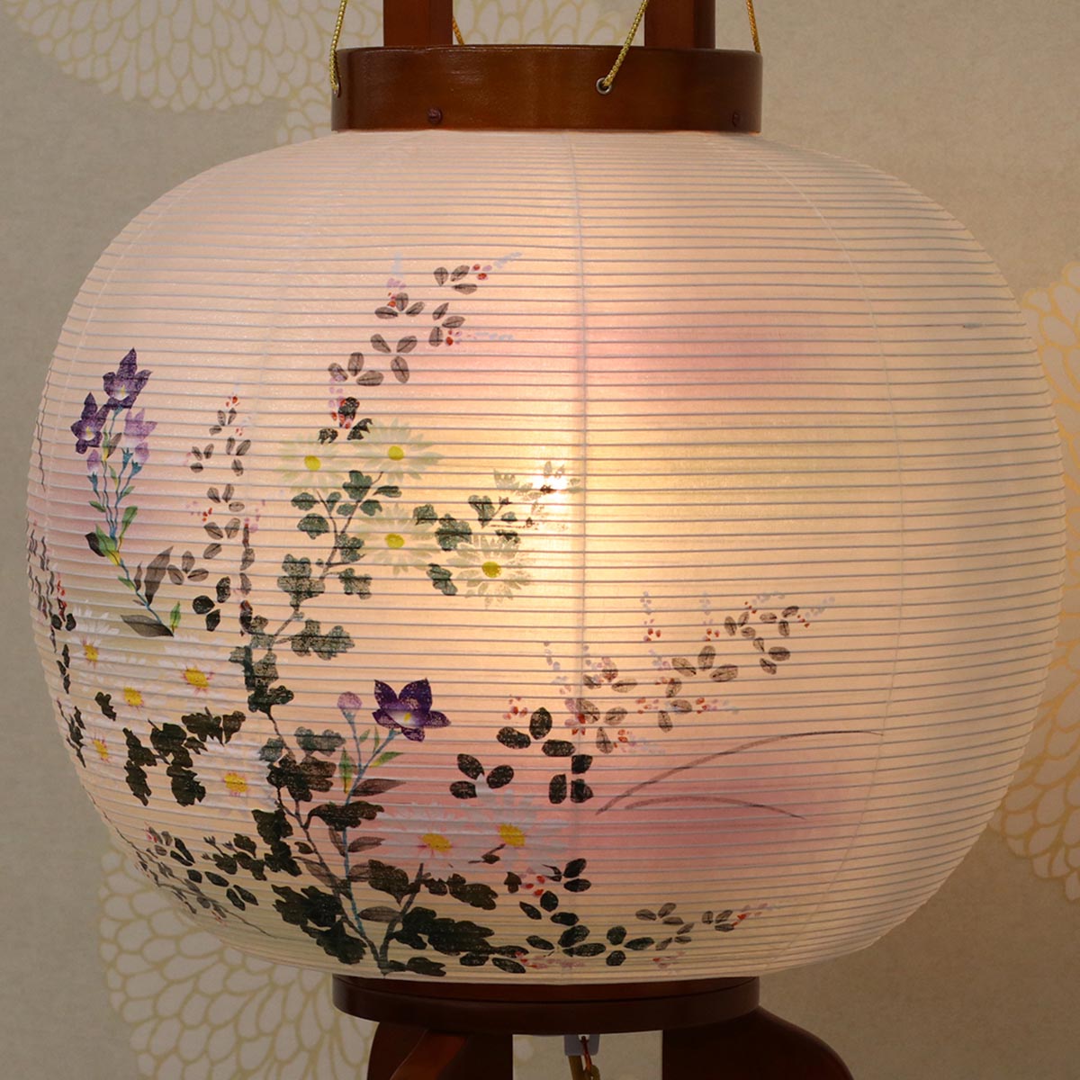 【激レア】YUKI  サイン入り 提灯 盆提灯 初盆 10号 ほおずき提灯 ライトブラウン 雲流和紙二重 彩