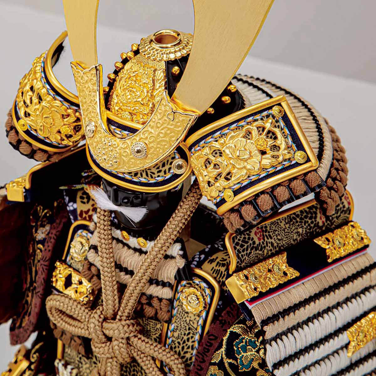 五月人形 鎧 平安豊久 鎧飾り 雄山作 拓斗 正絹薄茶糸縅