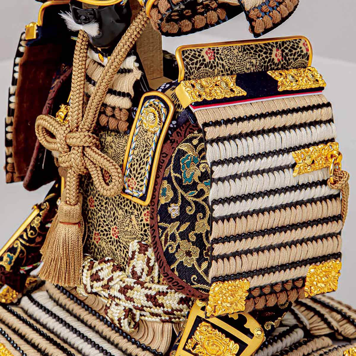 五月人形 鎧 平安豊久 鎧飾り 雄山作 拓斗 正絹薄茶糸縅