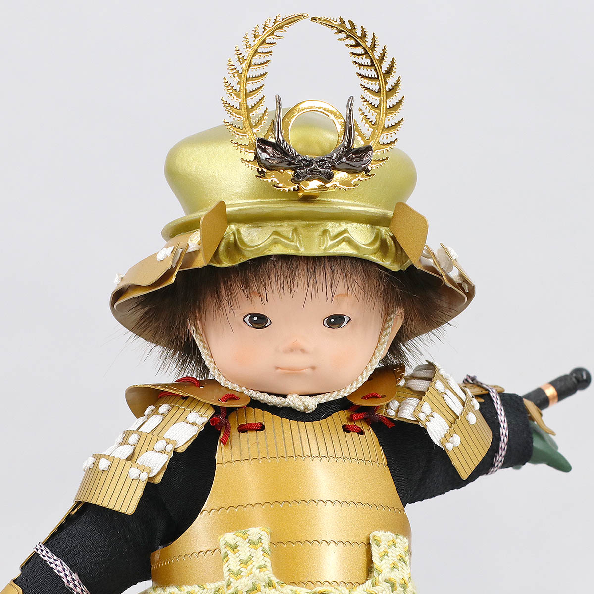 60％以上節約 五月人形 子供大将飾り 壹三作 もののふ童シリーズ 剣舞 徳川家康 壱三 いちぞう 高級木材使用台屏風 コンパクト おしゃれ 
