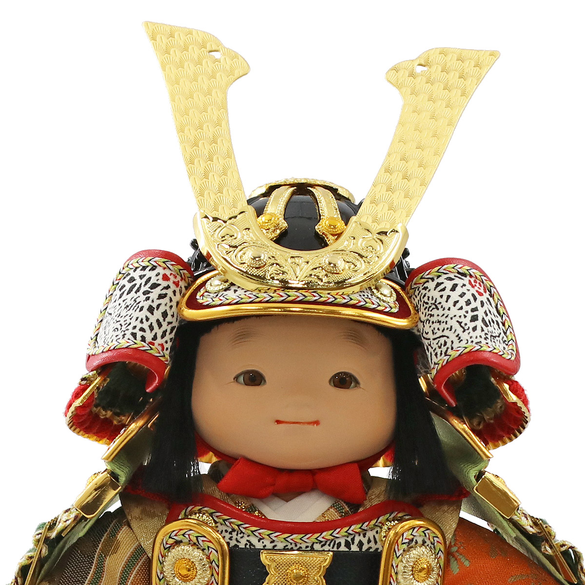 五月人形 幸一光 子供大将ケース飾り 慧（けい） 金小札緑威 鯉幟 二引き柄 白木 木目 アクリルケース ケース入り コンパクト おしゃれ