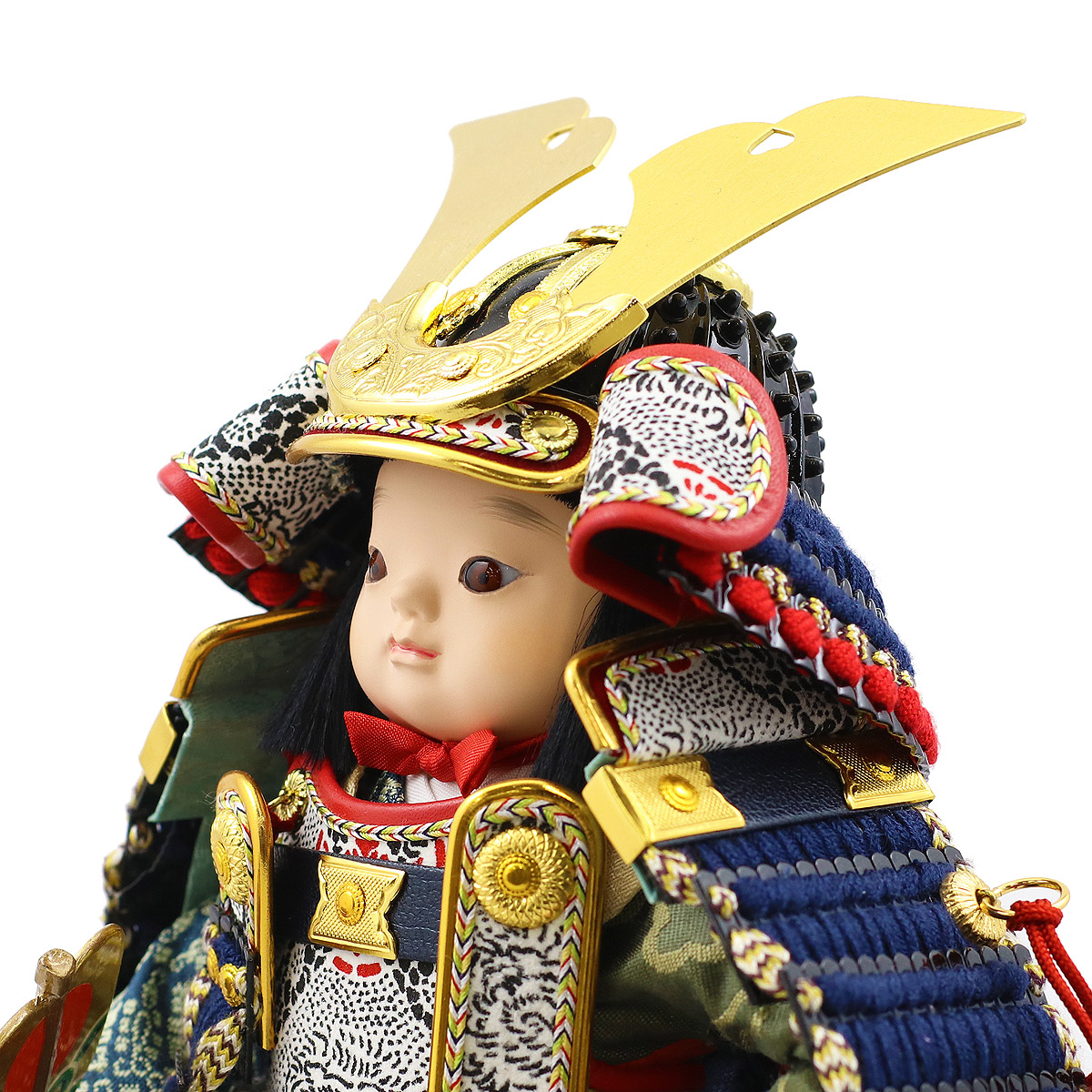 五月人形 幸一光 子供大将ケース飾り 翔（しょう） 黒小札紺糸威 鯉幟 二引き柄 白木 木目 アクリルケース ケース入り コンパクト おしゃれ