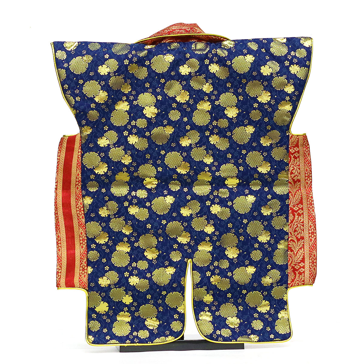 子供大将 陣羽織 吉祥 唐草文様 青海波 金襴 当店オリジナル兜 はちまき 飾り台付き - の詳細画像1