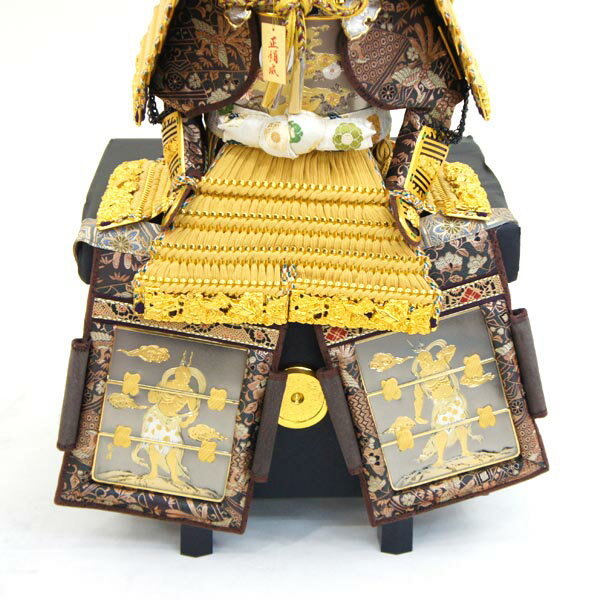 久月 五月人形 鎧飾り 12号 久月作 彫金仁王大鎧 高床台飾り 正絹 緋縅