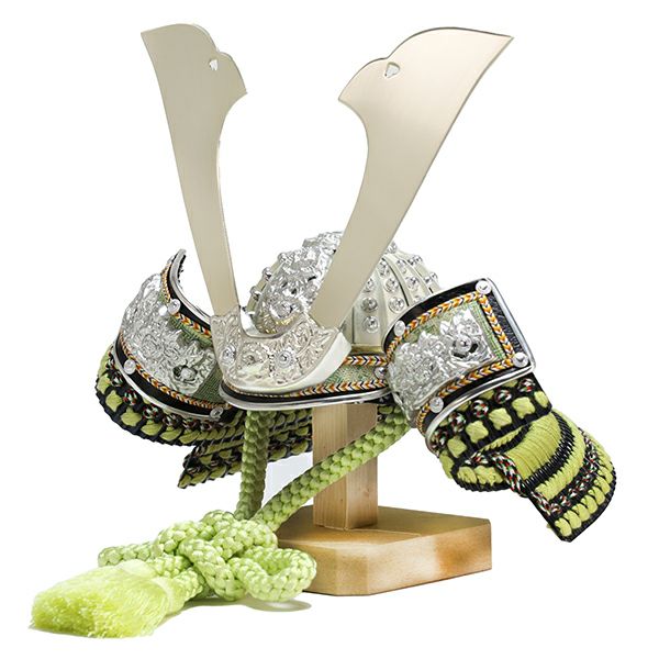 五月人形 東玉 兜飾り 7号 草木染め 翠極 すいきょく 兜 平飾り