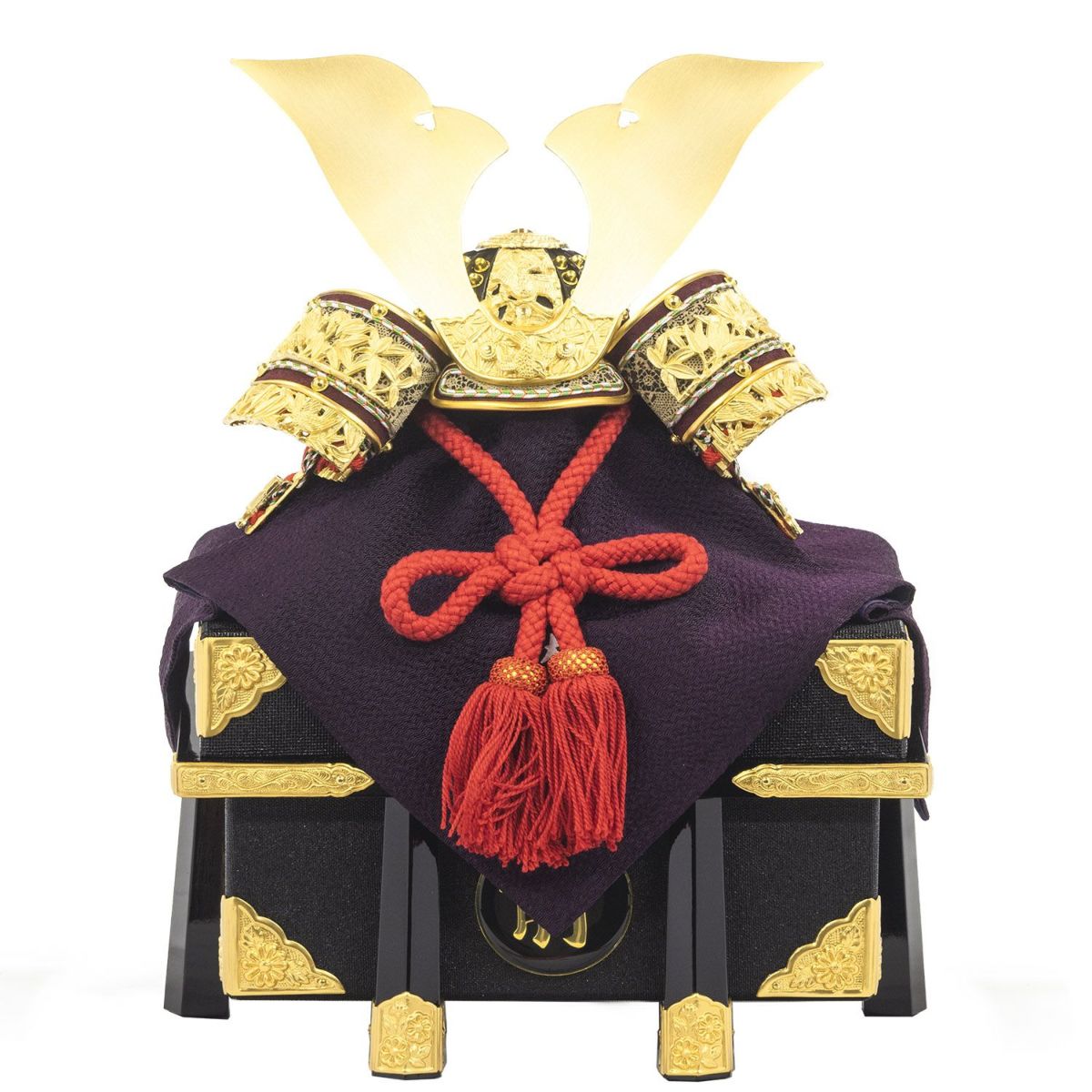 ヨリ【新品】希少　吉徳大光　御兜　正絹　木彫　二十四金金箔　伝統甲冑仕立 213136213_10.jpg