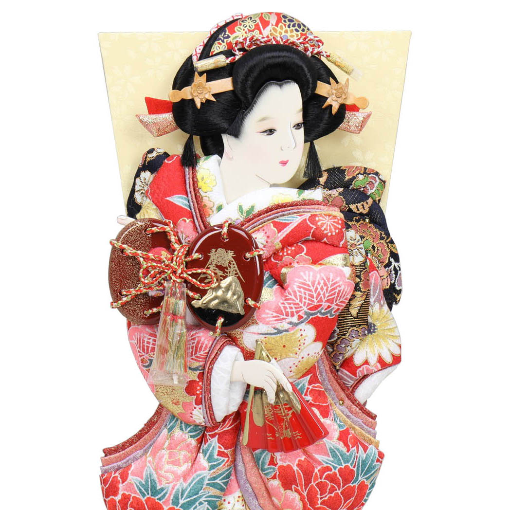 羽子板 お祝い 初正月 10号 夢さくら 浅妻 金彩押絵羽子板 ミニ