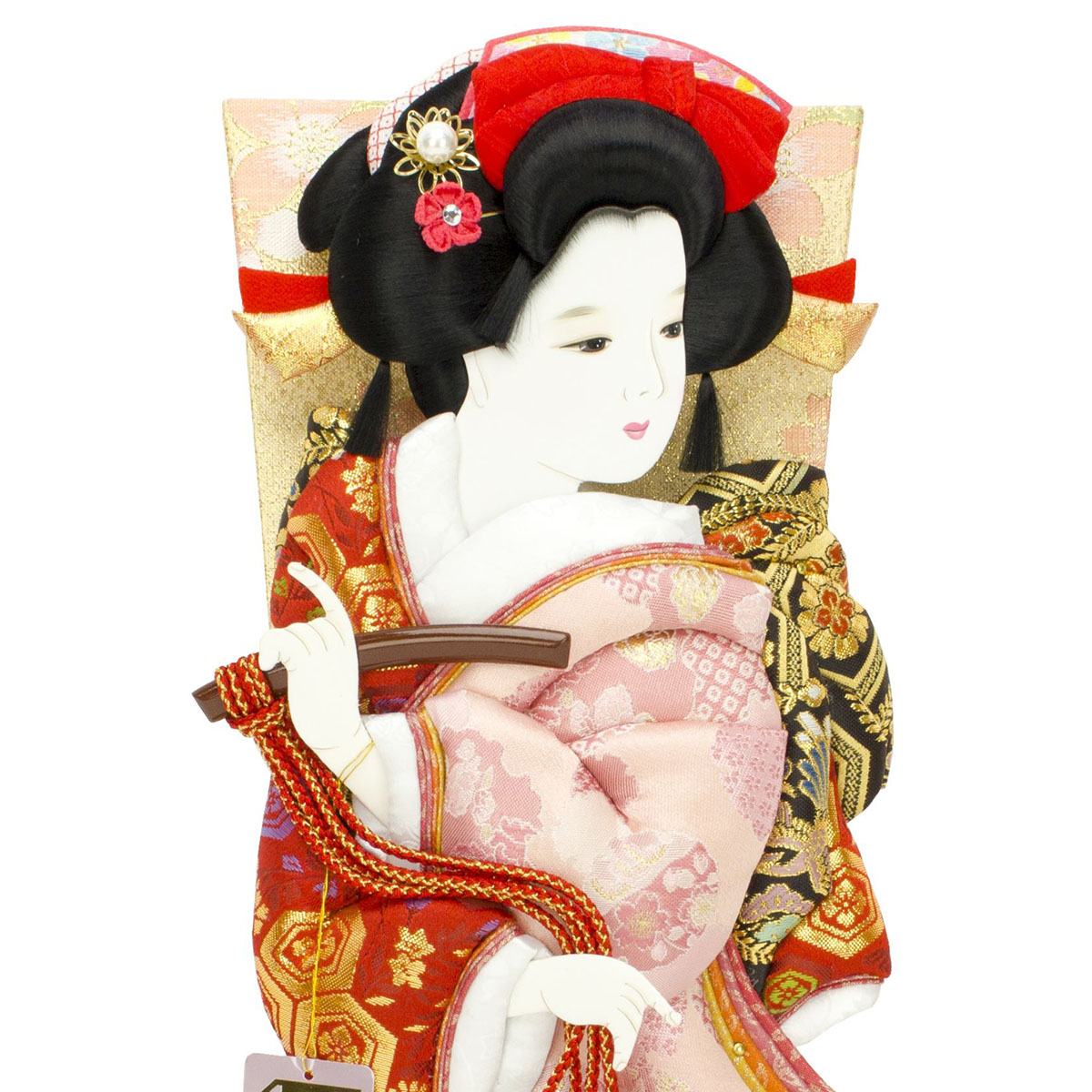 羽子板 お祝い 初正月 15号 花小町振袖 汐汲 金襴押絵羽子板 ミニ