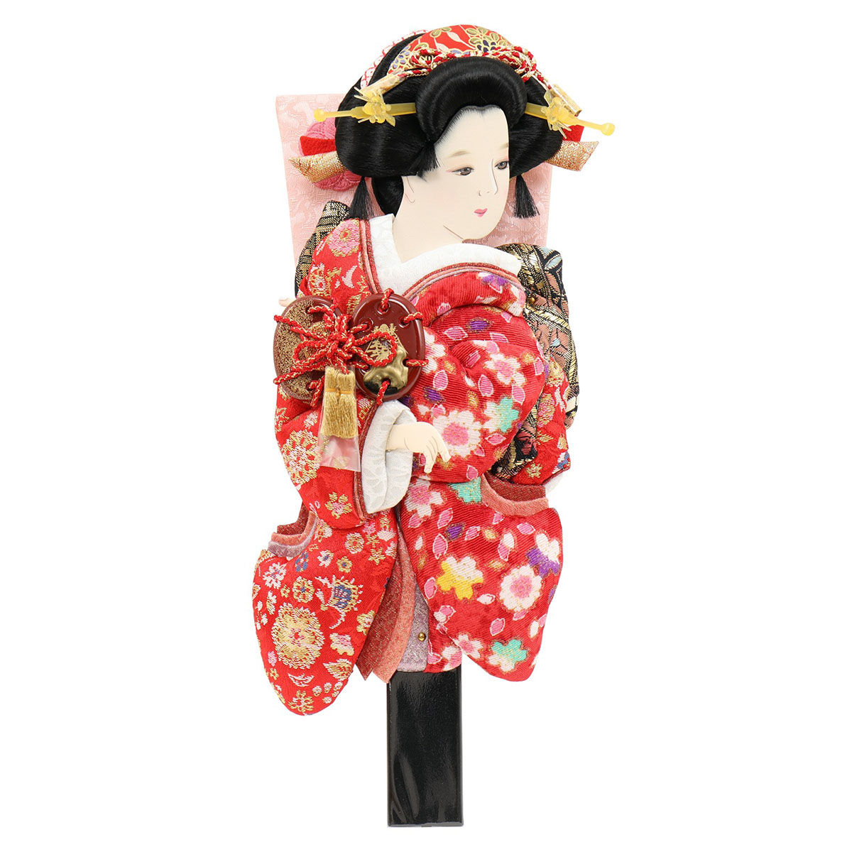 羽子板 お祝い 初正月 9号 姫振袖 鼓 金襴/縮緬押絵羽子板 ミニ コンパクト