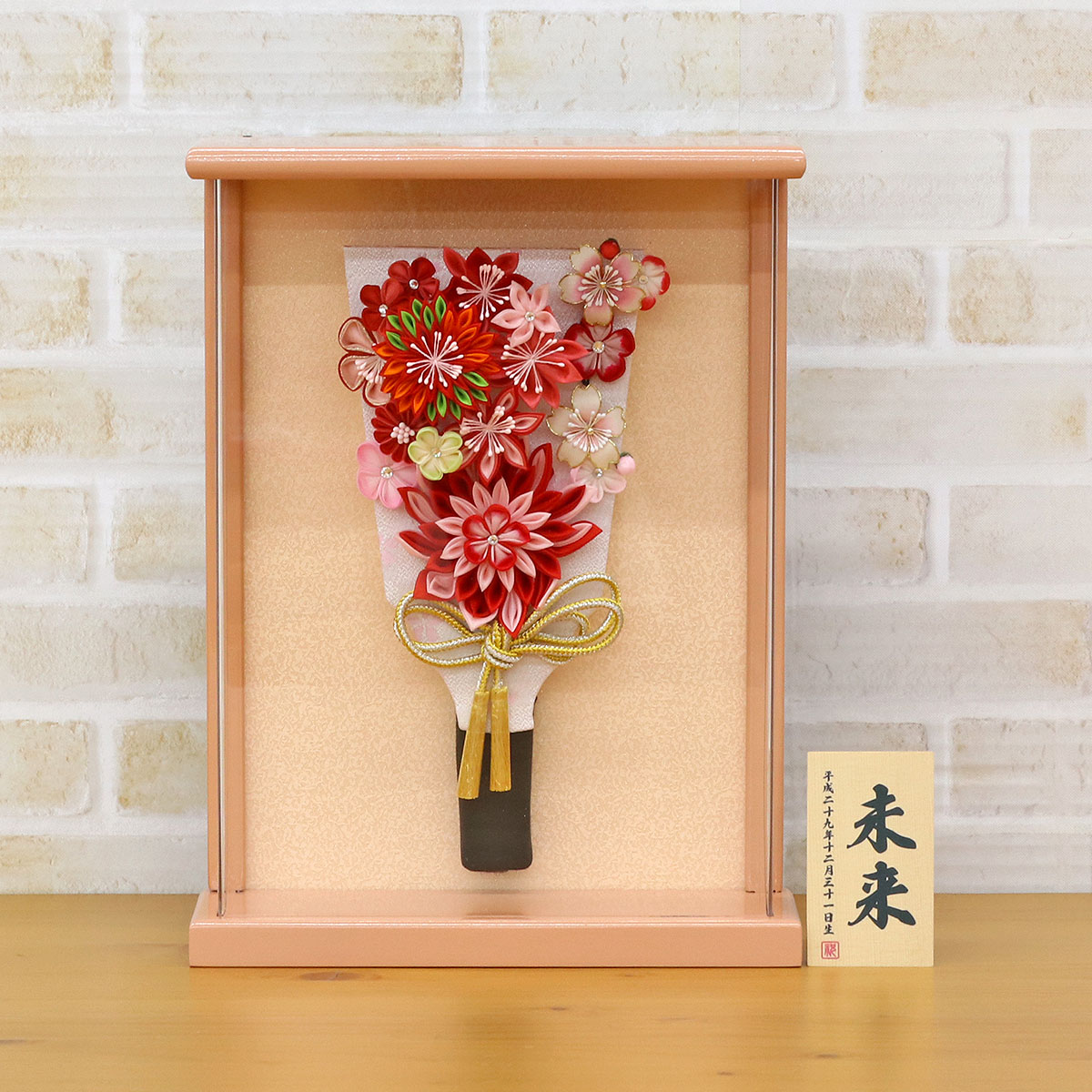 羽子板 お祝い 初正月 つまみ細工 羽子板 赤...の詳細画像1