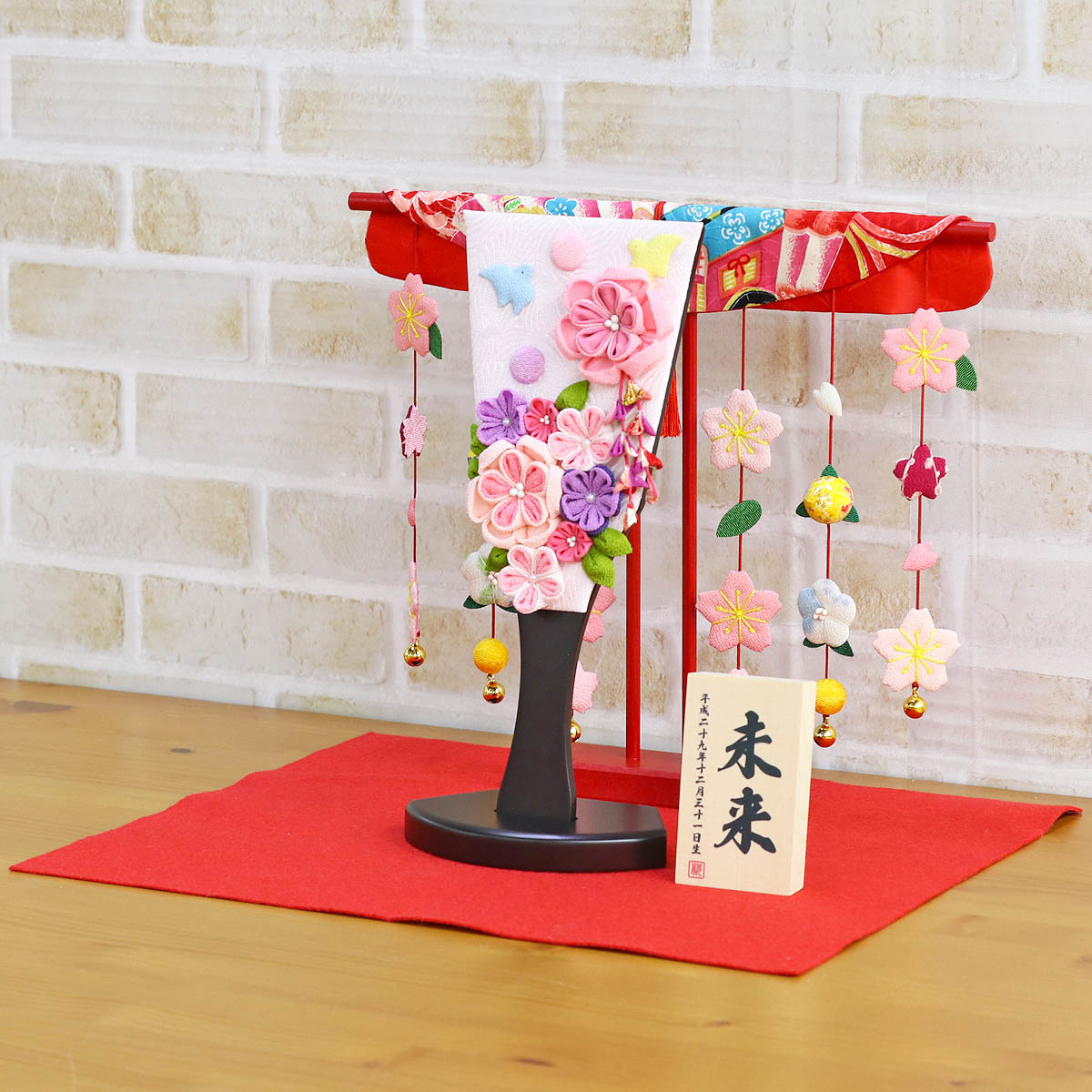 羽子板 お祝い 初正月 姫羽子板 極上摘み細工 千鳥 花満開桜橘几帳