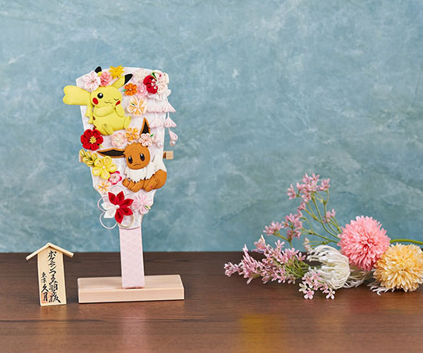 久月 羽子板 お祝い 初正月 9号 ポケモンつまみ羽子板 ピカチュウ