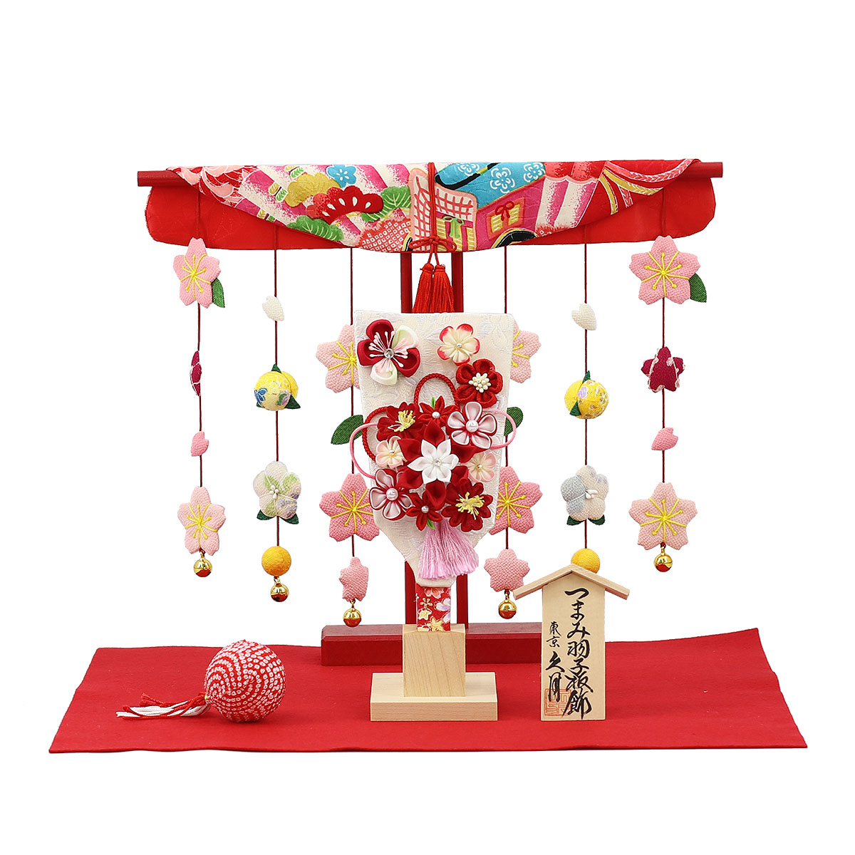 羽子板 お祝い 初正月 久月 6号 つまみ細工...の詳細画像2