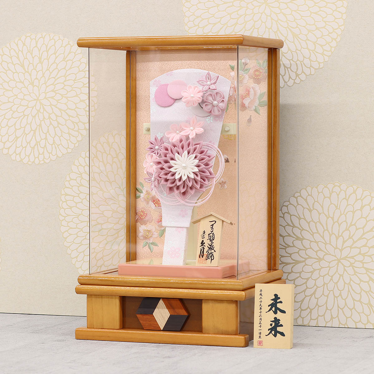 羽子板 お祝い 初正月 久月 9号 つまみ細工...の詳細画像1