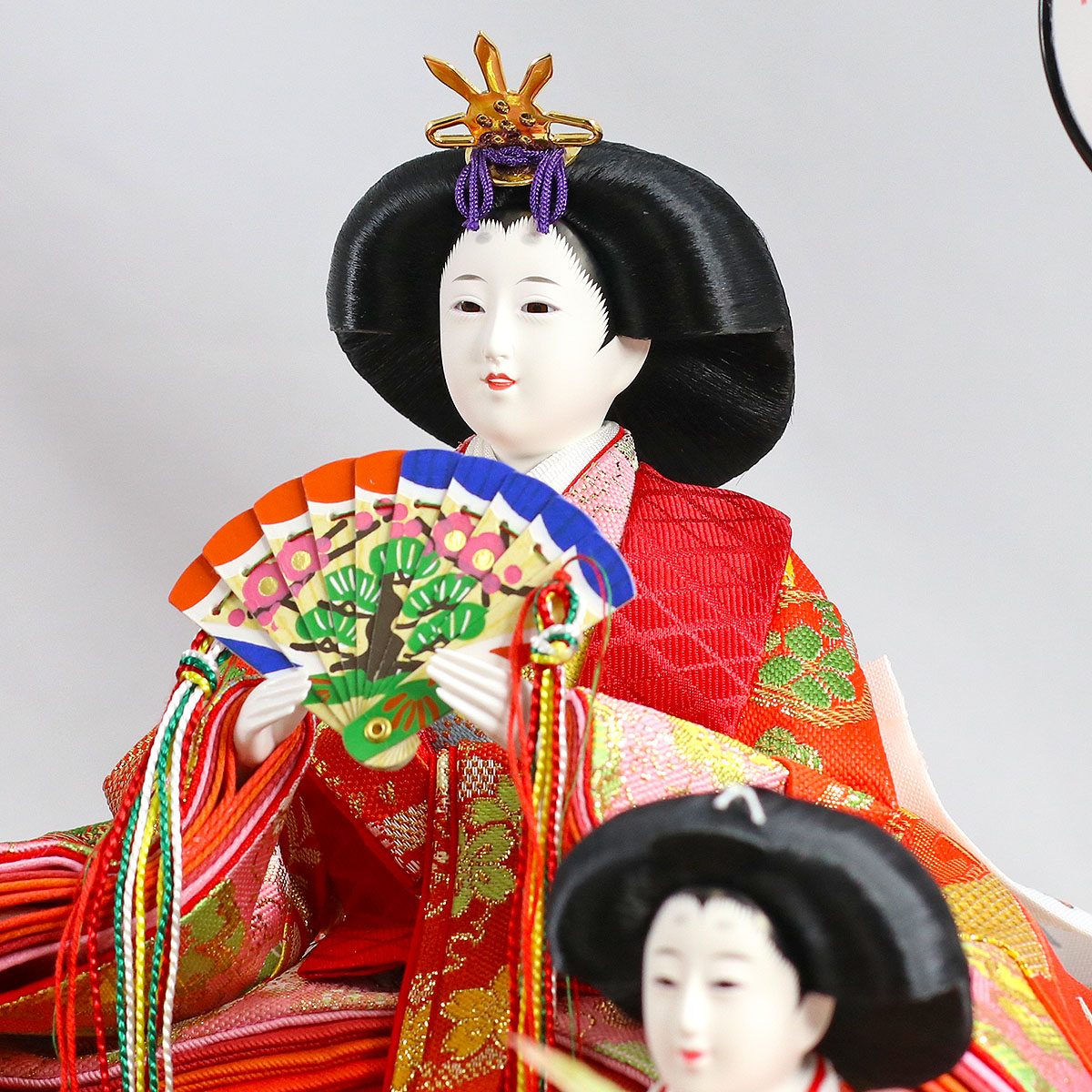 雛人形 ケース飾り 綾菜 三五親王 芥子官女 五人揃い アクリルケース