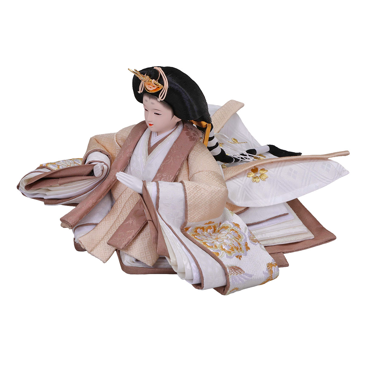 雛人形 親王飾り なぎさ 芥子親王 平飾り 繭飾 LED灯付衝立 平安豊久