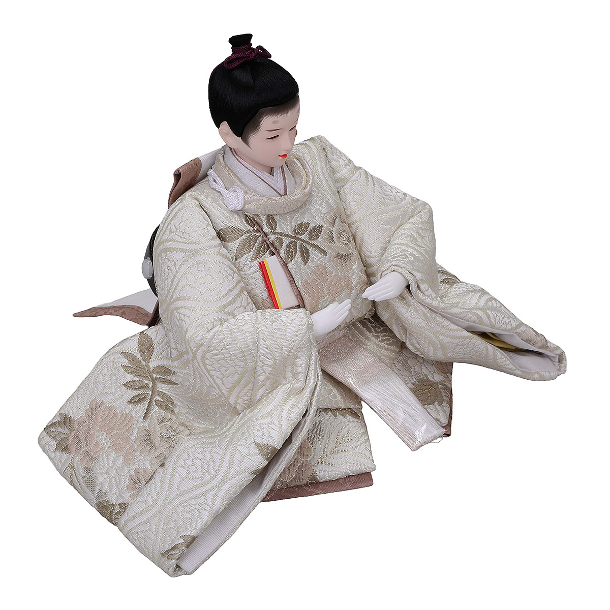 雛人形 親王飾り ゆな 芥子親王 平飾り 神代調ウォルナット 櫛引屏風 平安豊久_5
