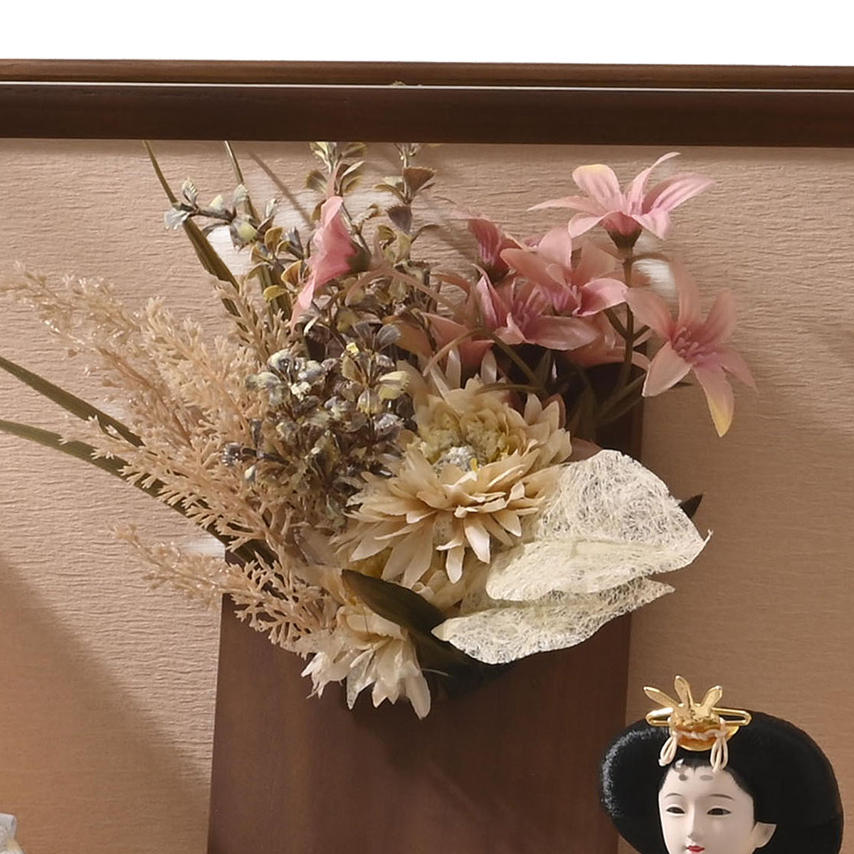 雛人形 ケース飾り アイナ 芥子親王 アートフラワー アクリルケース