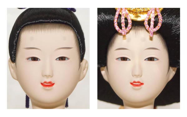 雛人形 ケース飾り 平安豊久作 みずほ 芥子親王 桜柄屏風 木目飾り台