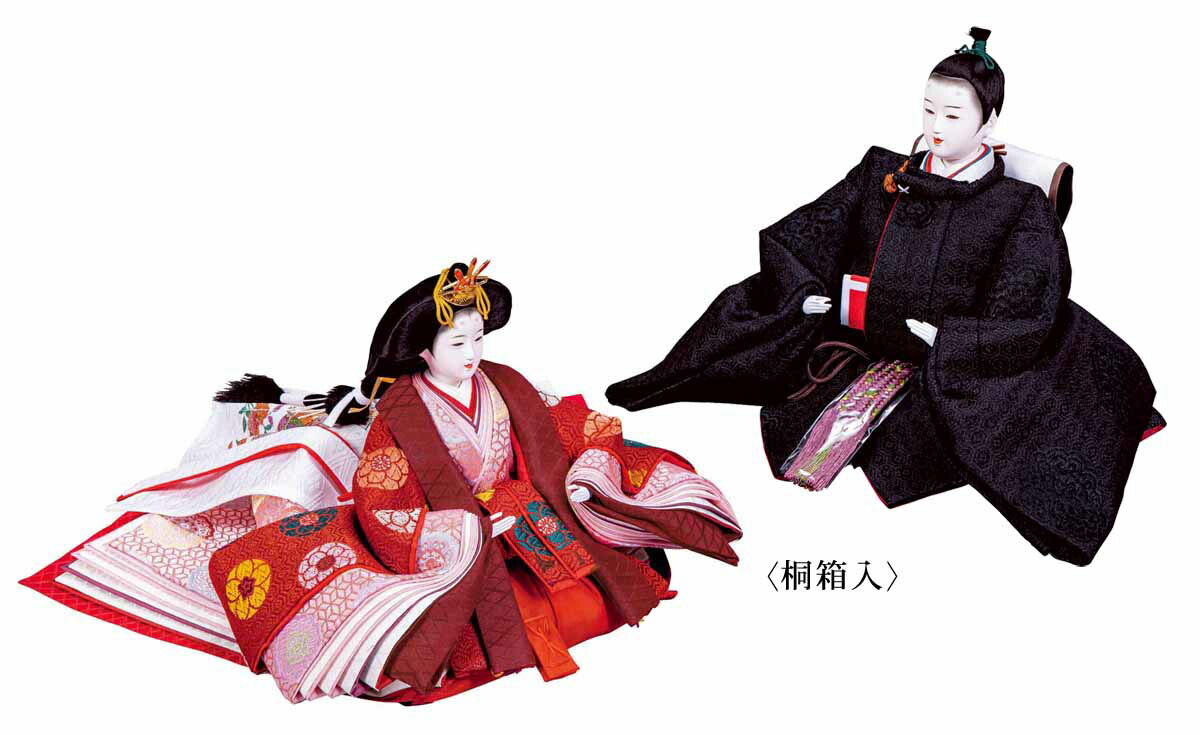 雛人形 親王飾り 平安寿峰作 京舞 京十番親王 京都西陣織 有職華紋
