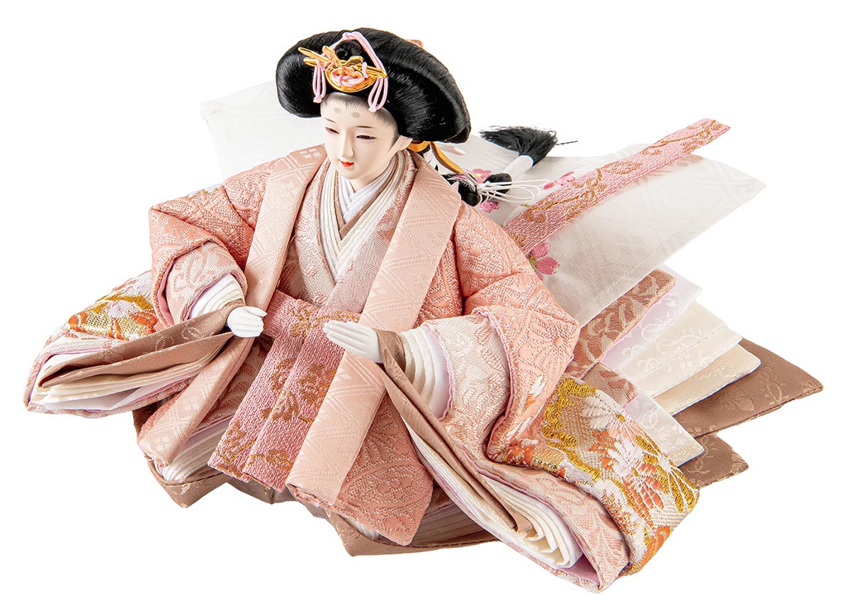 雛人形 収納飾り 平安豊久作 みれい 芥子親王揃 LED照明付屏風