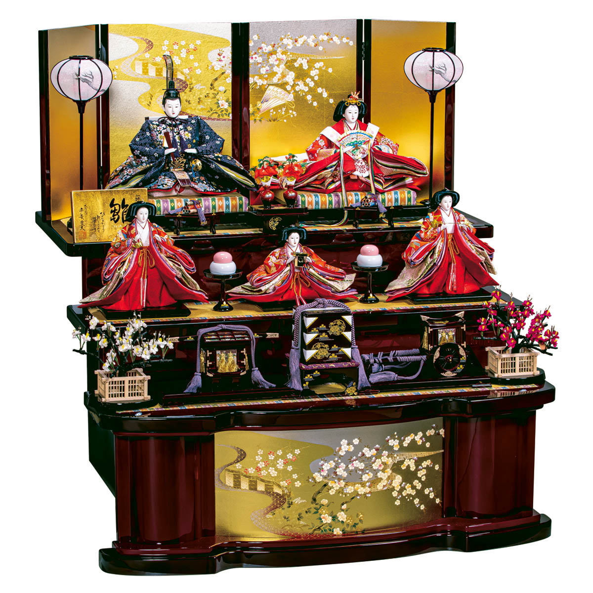 伝統的な雛人形セット　平安 豊久 雛人形 平安豊久 ひな人形 七段飾り 十五人飾り 末広 九番親王 大三五