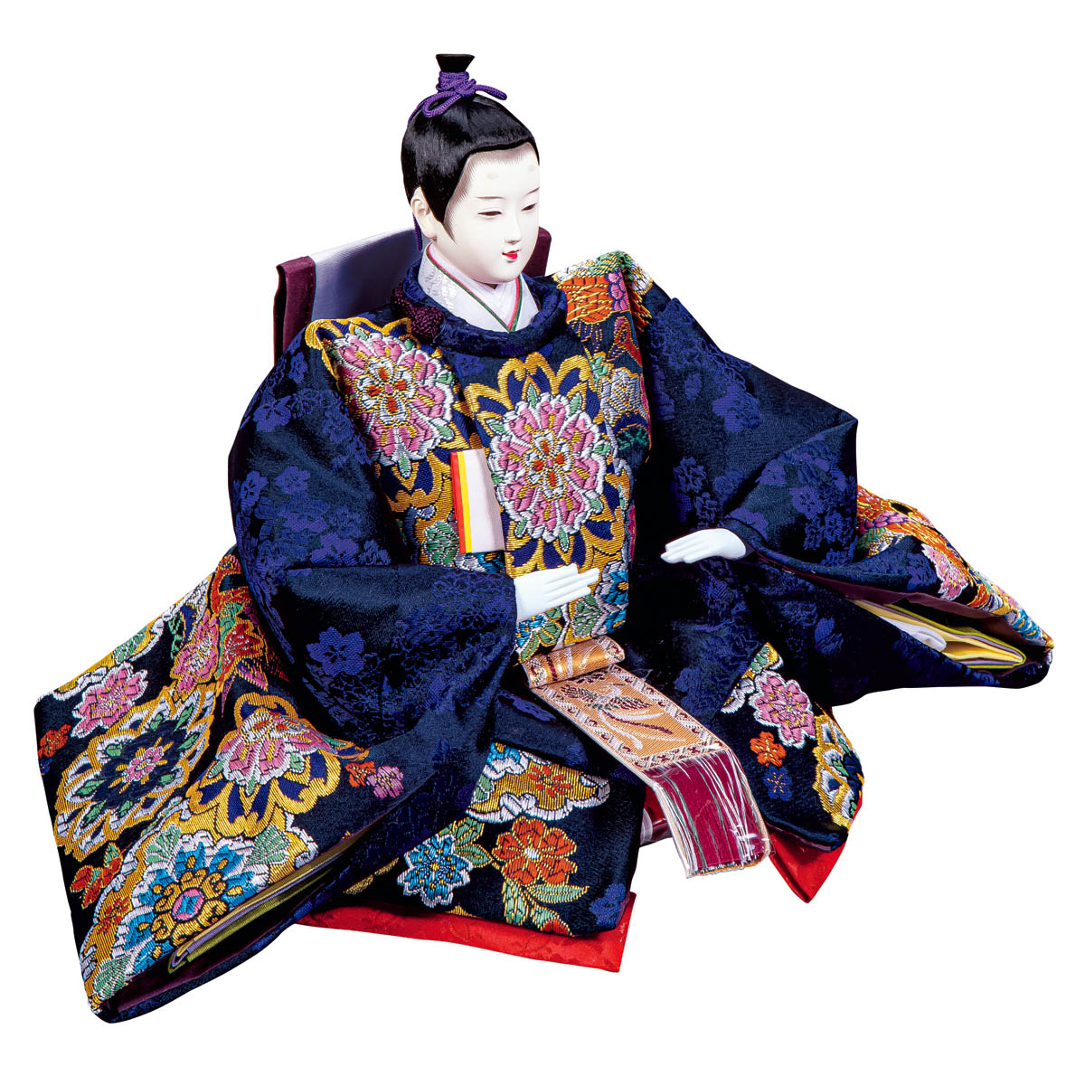 雛人形 三段飾り 平安豊久作 古今 十番親王 三五官女 五人飾り 金彩北山の里 落とし屏風 三段飾り 三段 3段 平安豊久_4