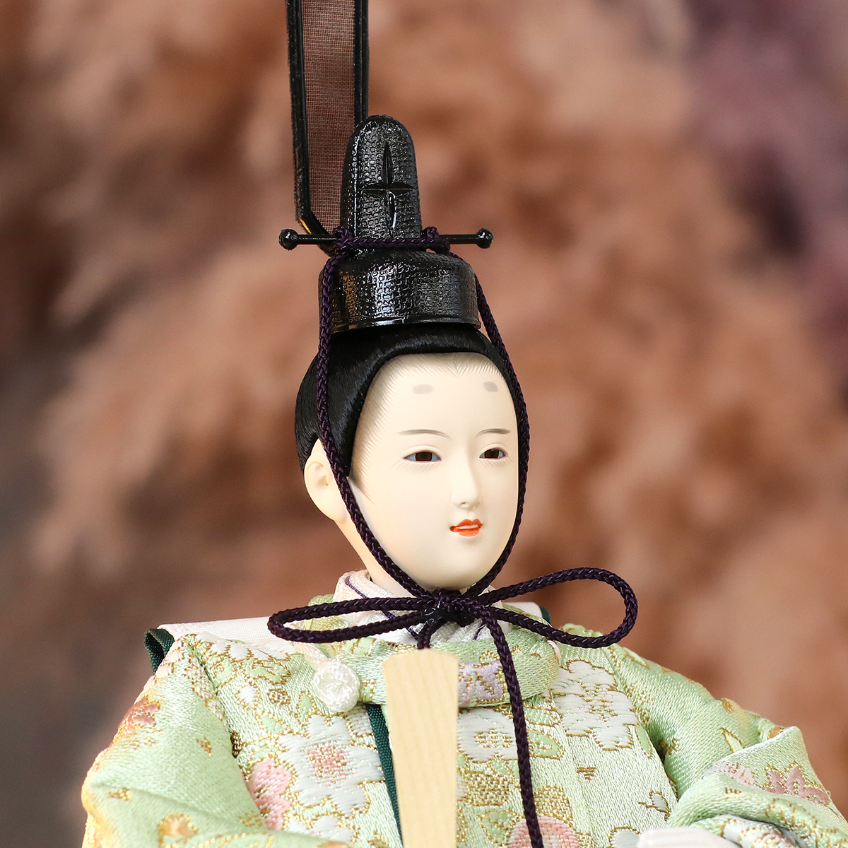 雛人形 ケース飾り セシル 芥子親王 アートフラワー 木目 アクリル