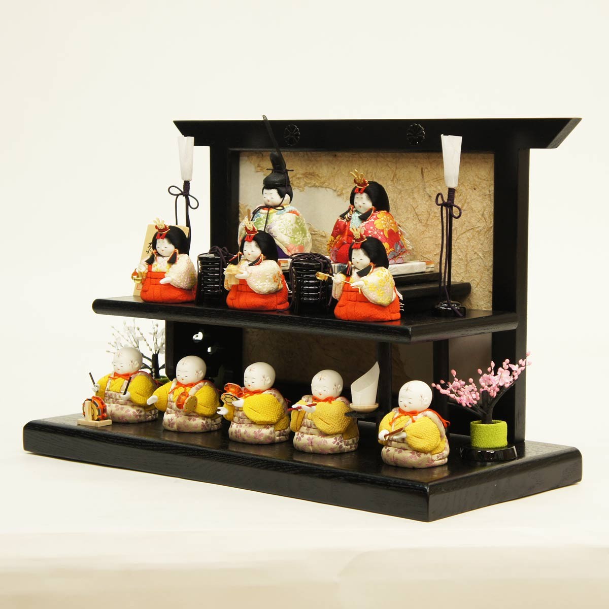 雛人形 コンパクト 木目込み 原孝州作 めぐみ雛 木目込み雛人形 十人