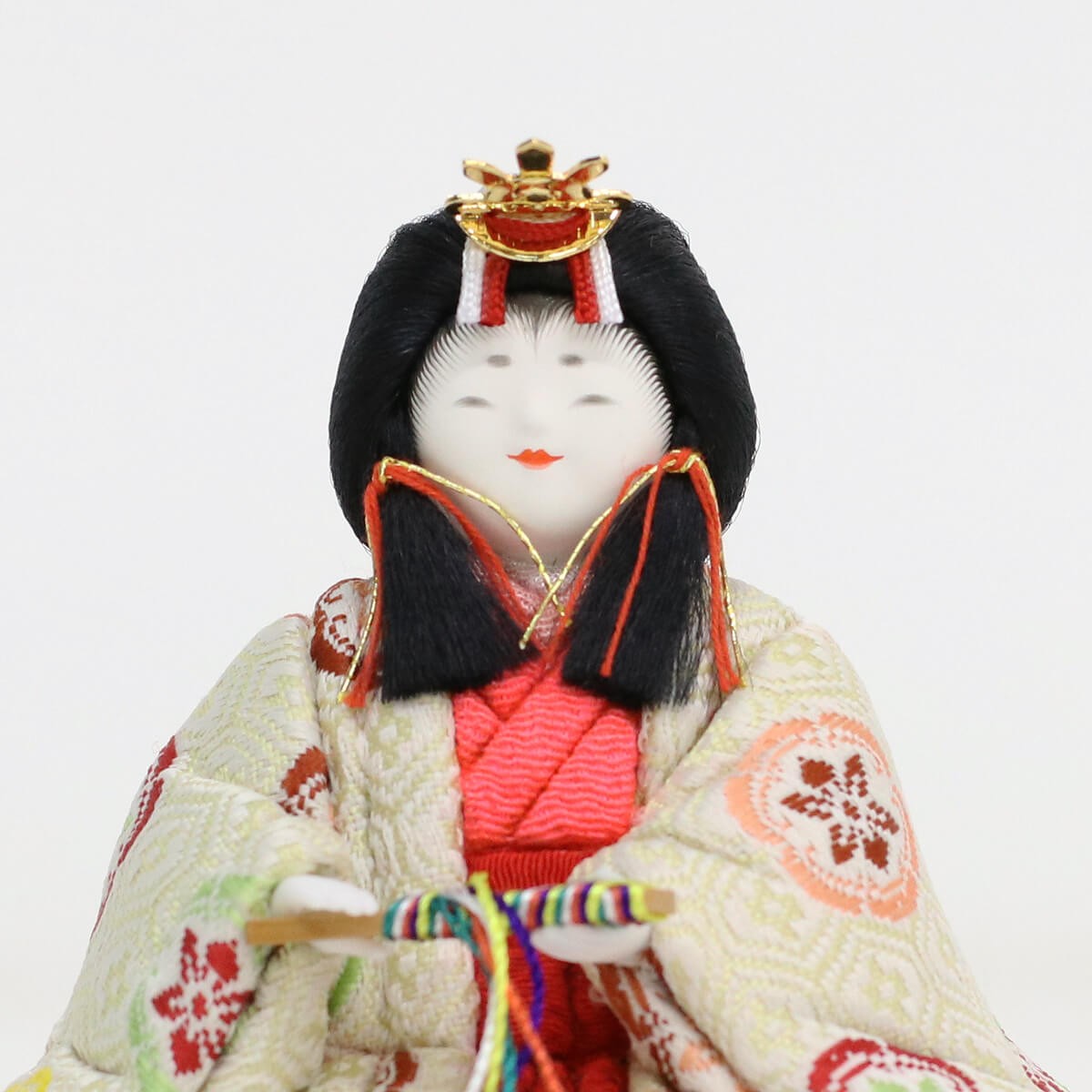 雛人形 コンパクト 木目込み 原孝洲作 若菜雛 木目込み雛人形 収納飾り 親王飾り_10