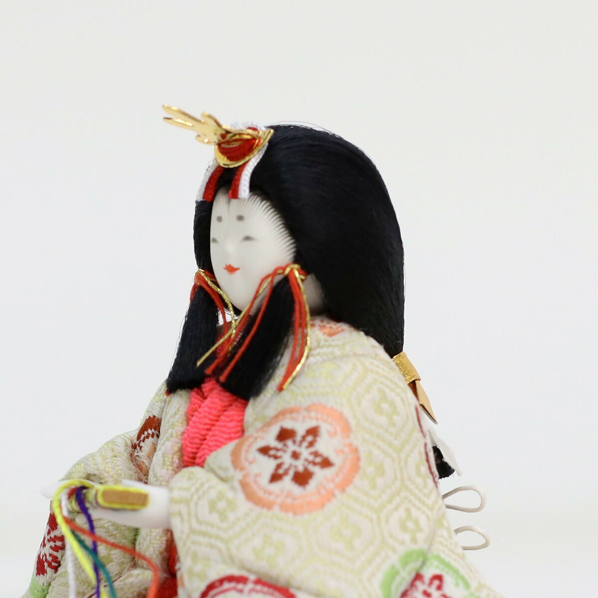 雛人形 コンパクト 木目込み 原孝洲作 若菜雛 木目込み雛人形 収納飾り 親王飾り_11