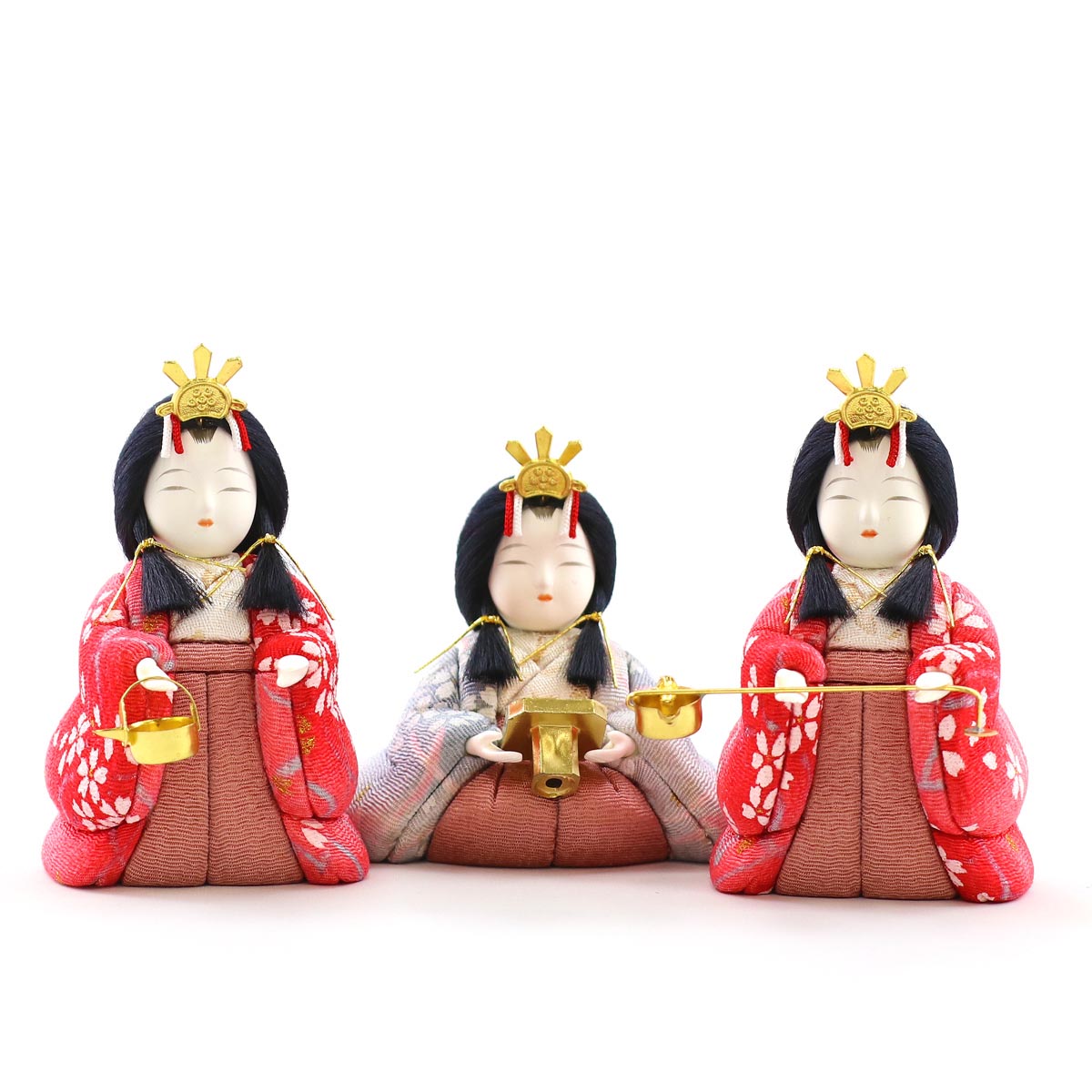 最新作の 雛人形 木目込み 木村一秀作 桐収納五人飾り Ⅰ－10オリジナル