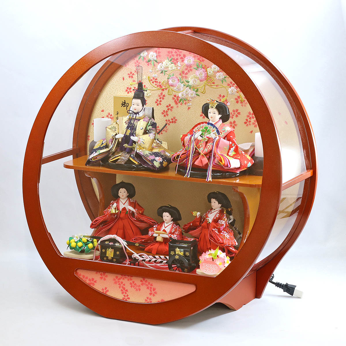 雛人形 コンパクト ケース入り 平安道翠 まどか 芥子親王 三人官女 五