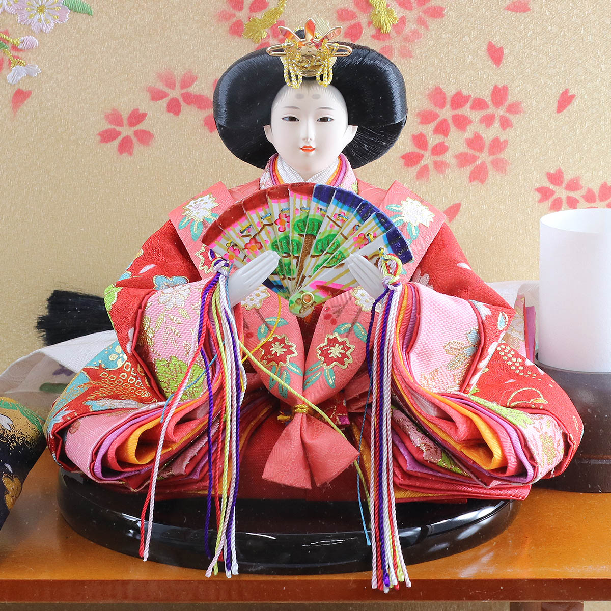 雛人形 コンパクト ケース入り 平安道翠 まどか 芥子親王 三人官女 五