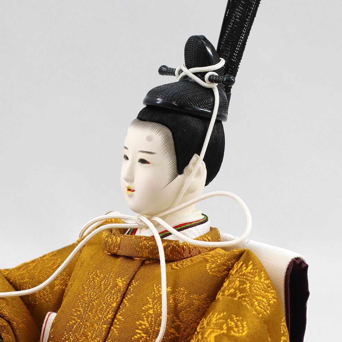 雛人形 親王飾り 小出松寿作 高雄 黄櫨染 十二番親王 白木 木目 台屏風