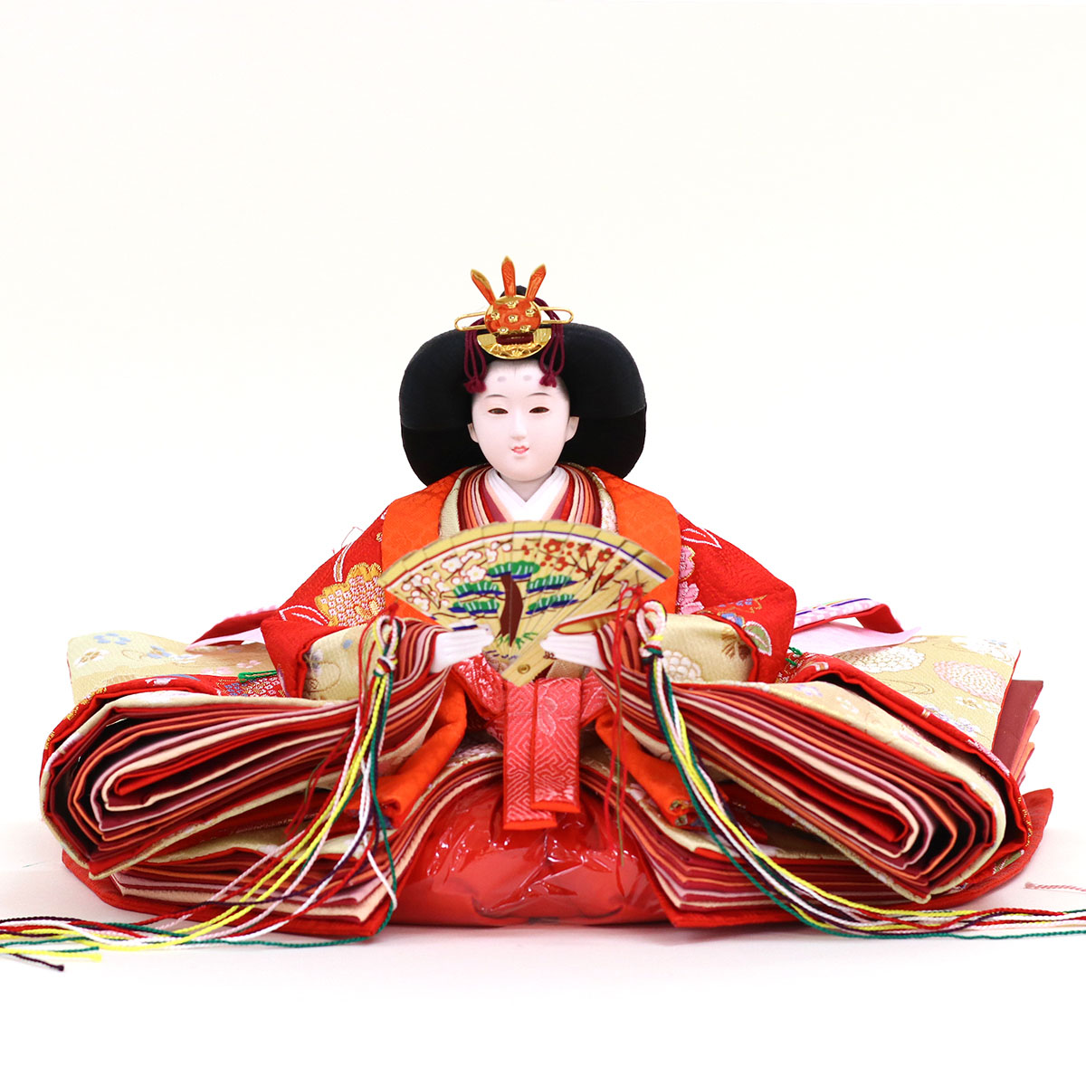 雛人形 三段飾り 久月 衣裳着 木製三段 五人飾り 段織 十番親王 小三 
