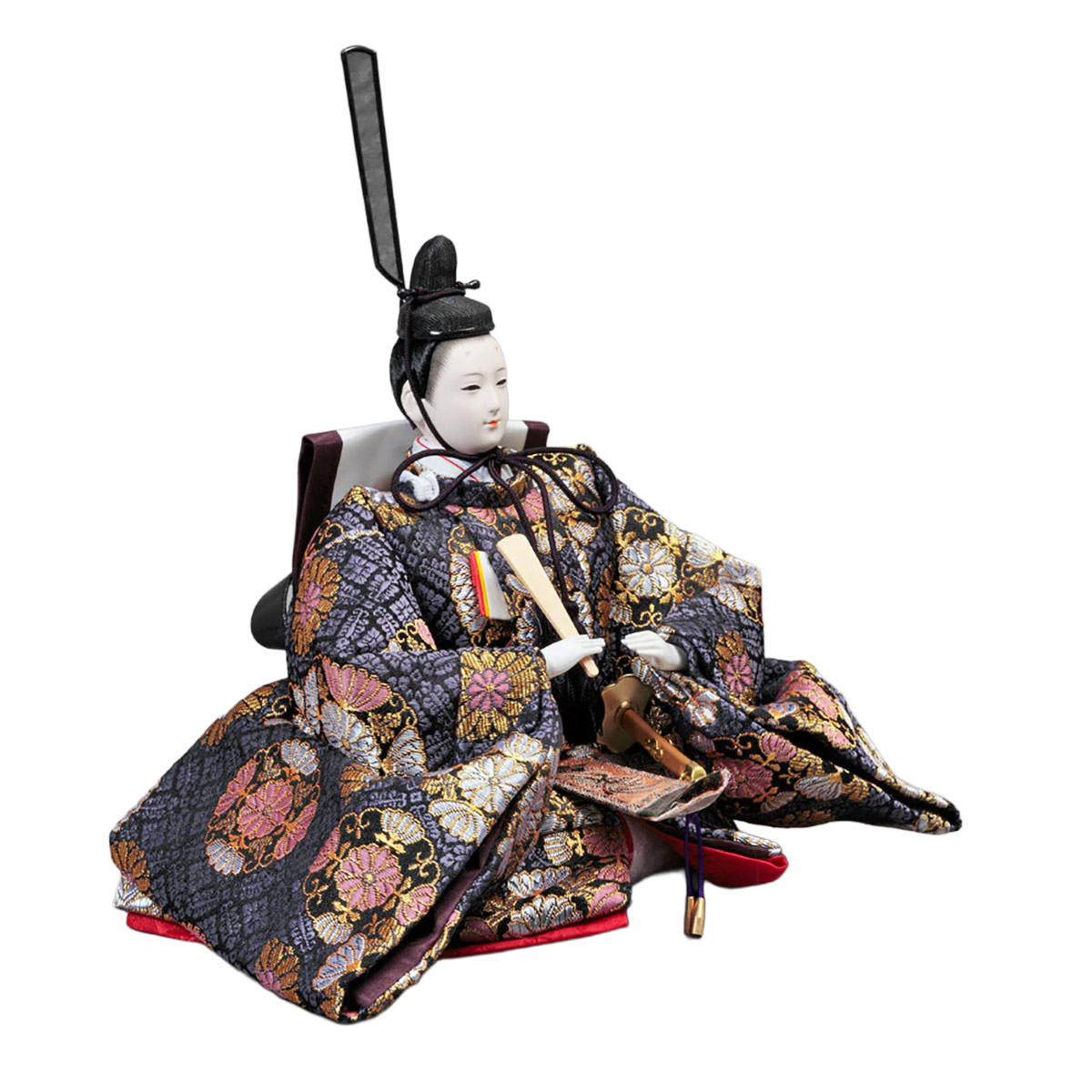 雛人形 三段収納飾り 皇雅雛 西陣織金襴 衣裳着 三五親王 芥子官女 五