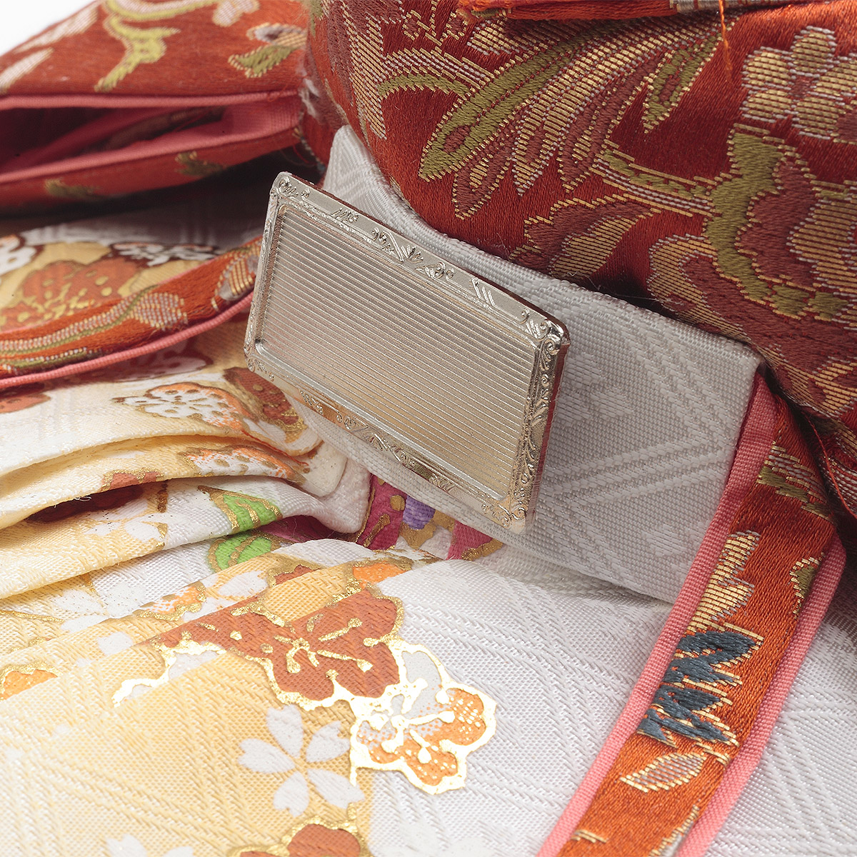 雛人形 親王飾り 光園作 正絹有職 黄櫨染 衣裳着 小三五親王 平飾り 久