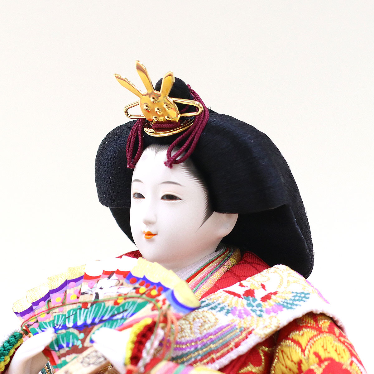久月 衣裳着 木製三段 十番親王三五官女 お雛様 雛人形 三段飾り 久月作 平安三賢女 歌人付 雛の詩 省スペース 衣裳着