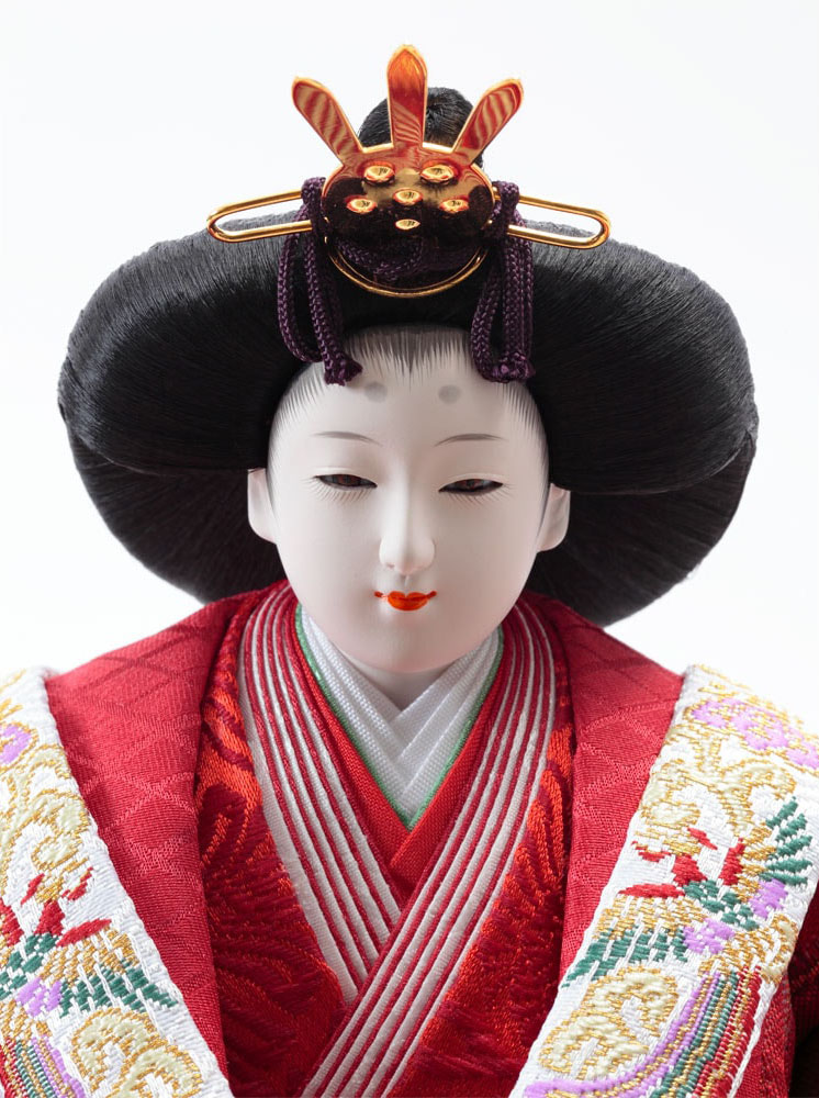 雛人形 四段飾り 久月作 平安三賢女 歌人付 雛の詩 段織 衣裳着 小十番