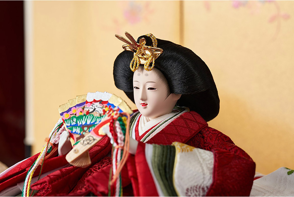 雛人形 収納飾り 銘木 栃 衣裳着 小芥子親王 収納親王飾り 人形の久月