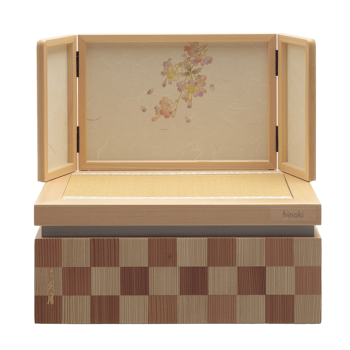 雛人形 収納飾り 銘木 檜 衣裳着 小芥子親王 収納親王飾り 人形の久月