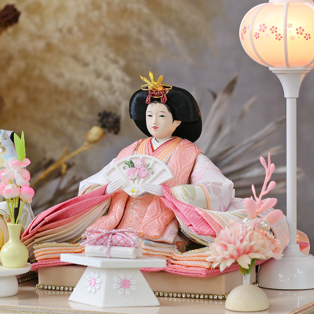 雛人形 ケース飾り 久月 衣裳着 ケース入り 親王飾り 芥子親王