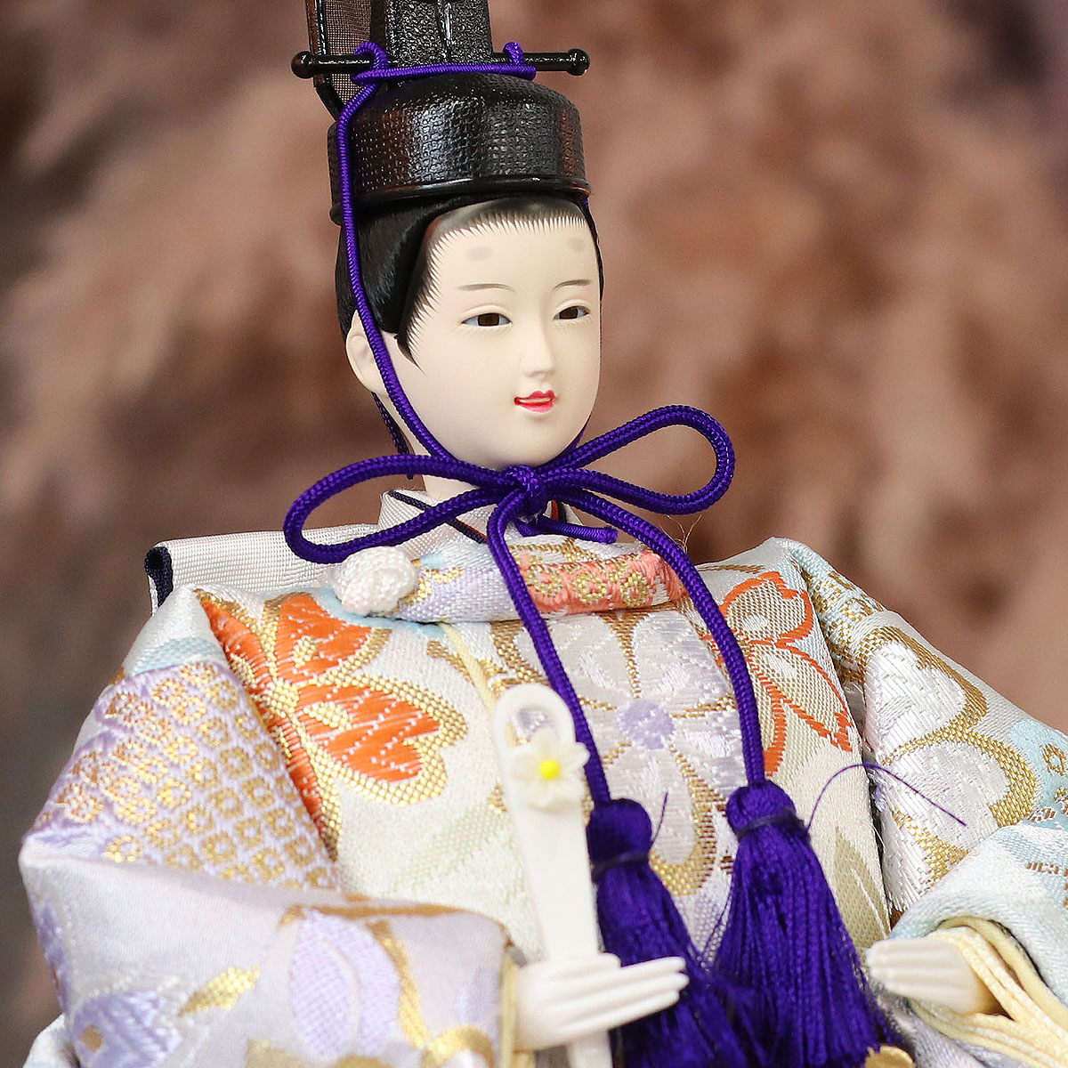 未使用 白い華やぎを纏う親王飾り 定価159500円 真多呂人形