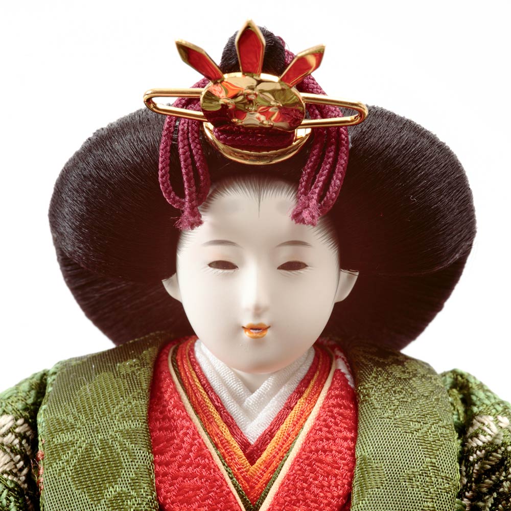 雛人形 収納飾り 銘木収納シリーズ 檜 着付 二世光匠 衣裳着 収納親王飾り 京十三番親王 人形の久月 コンパクト 収納_4