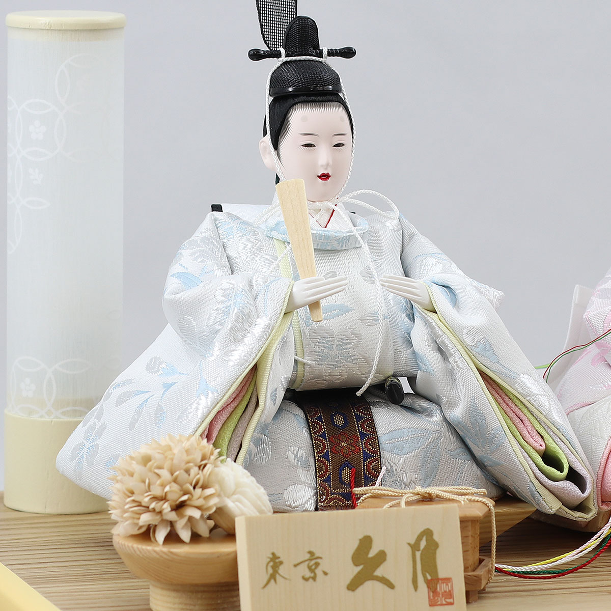 雛人形 ケース飾り 久月 衣裳着 フラワーアート ケース入り 親王