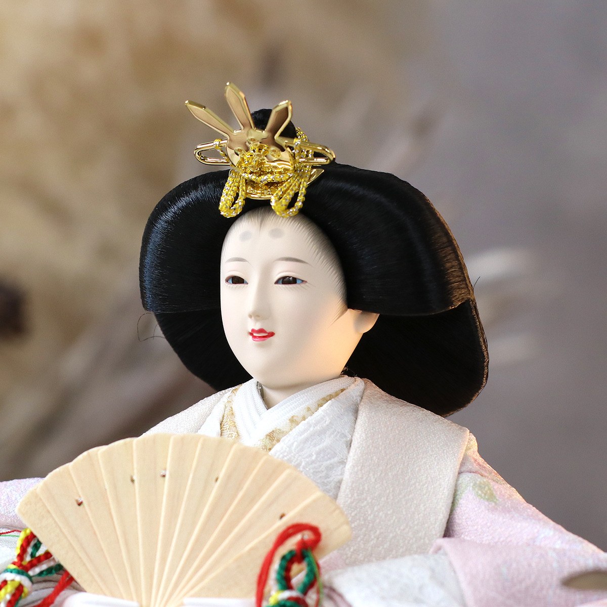 雛人形 ケース飾り 久月 衣裳着 ケース入り 親王飾り 芥子親王 白木