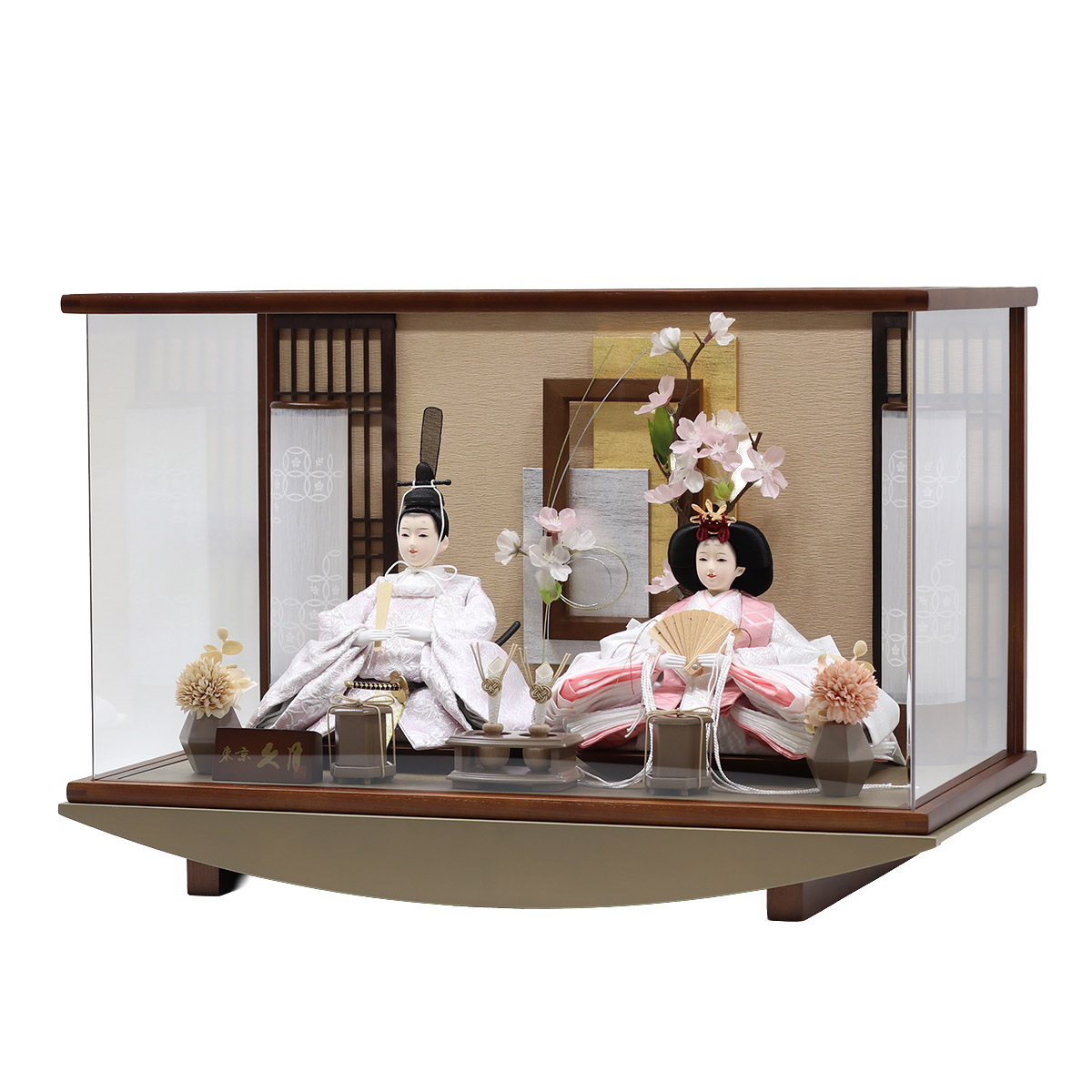 雛人形 ケース飾り 久月 衣裳着 ケース入り 親王飾り 小三五親王