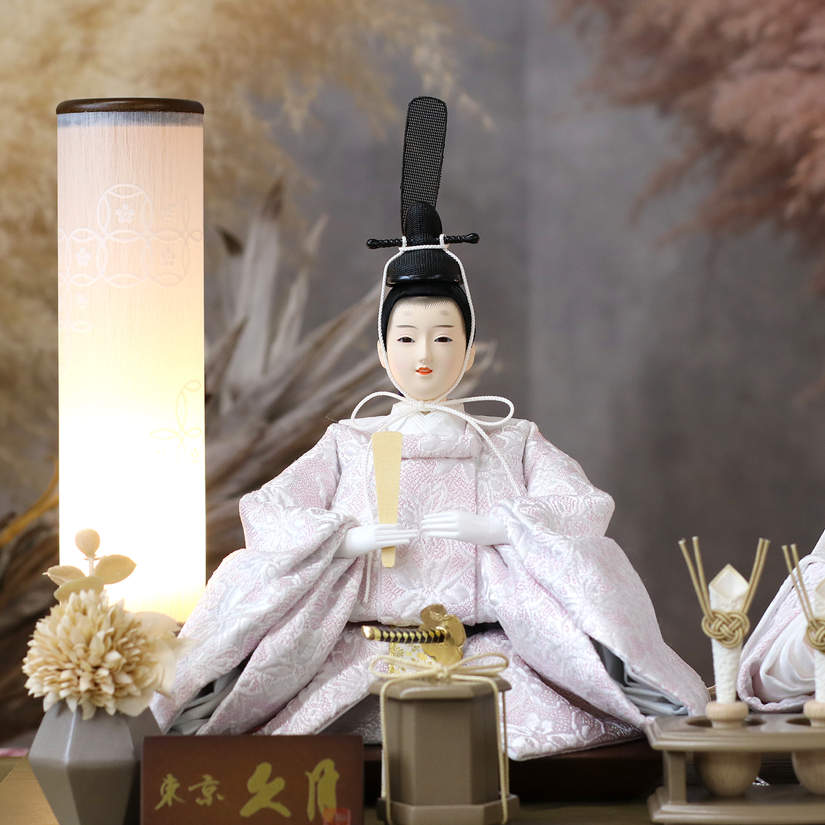 雛人形 ケース飾り 久月 衣裳着 ケース入り 親王飾り 小三五親王