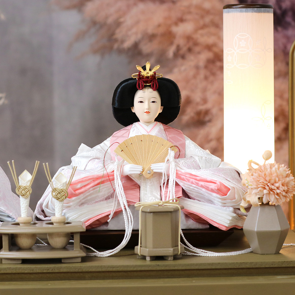 雛人形 ケース飾り 久月 衣裳着 ケース入り 親王飾り 小三五親王